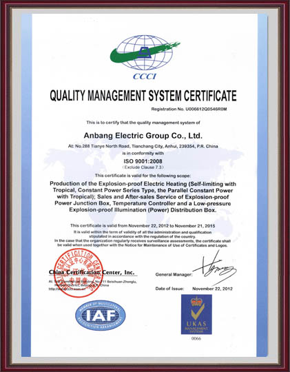 ISO9001質量體係認證英文版
