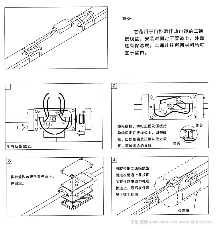 電日皮视频网站帶（日皮视频网站電纜）二通電源接線盒安裝圖